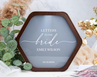 Bride Advice Box Letters to the Bride Box Personalized Bridal Shower Gifts Wooden Box with Cards Wishng Will Box Bride to Be Gifts Ideas