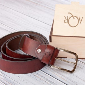 Father Day Gifts for Dad Birthday Gifts Husband Christmas Gift Dad Gifts Personalized Belt Mens Leather Belt Brown Leather Belt Mens Belt S-M(32-37")DarkBrown