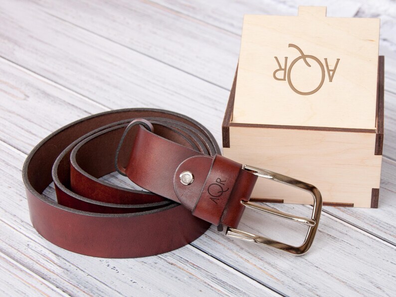 Father Day Gifts for Dad Birthday Gifts Husband Christmas Gift Dad Gifts Personalized Belt Mens Leather Belt Brown Leather Belt Mens Belt image 5