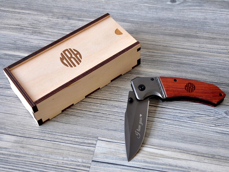 Personalized Knife Engraved Pocket Knives FREE GIFT BOX Etsy