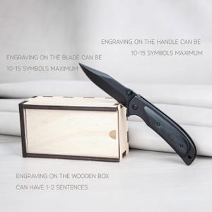 a knife that is inside of a box