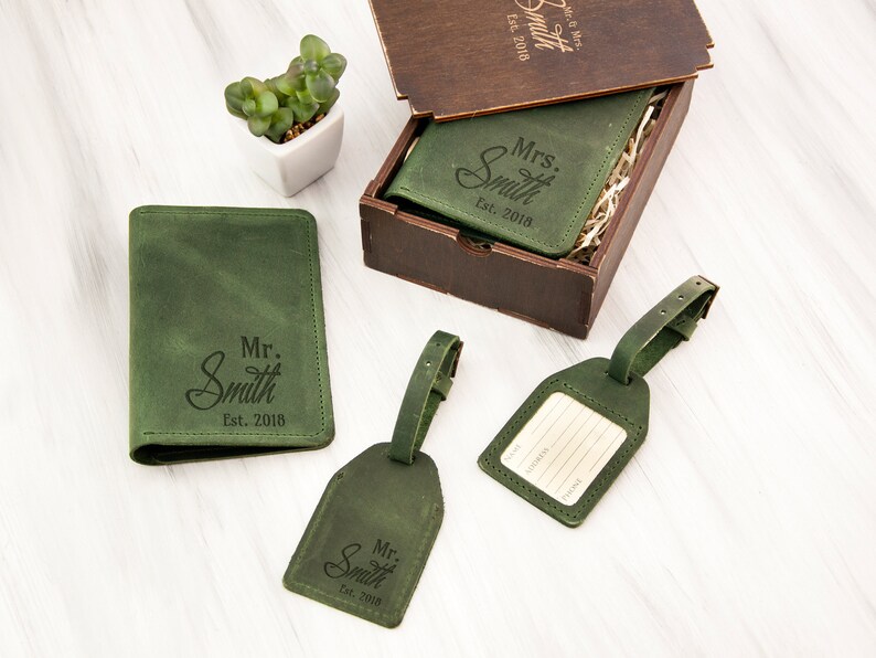 Personalized Travel Accessories Mr and Mrs Wedding Gift Etsy