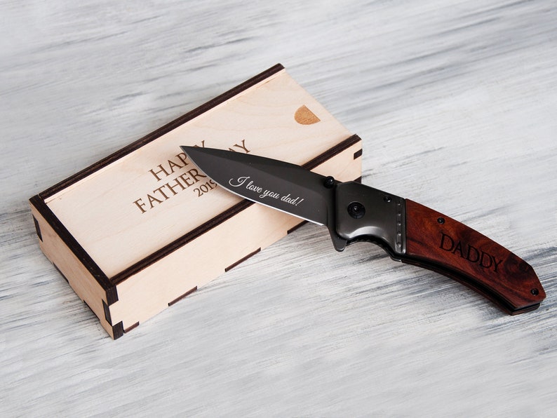 Dad Gifts Folding Knife Father's Day Gift Engraved Pocket Knife Personalized Gift for Dad Mens Gift Ideas Custom Knife Daddy Gift from Son image 4