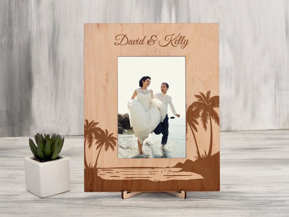 Tropical Wedding Photo Frame Destination Wedding Gift Etsy