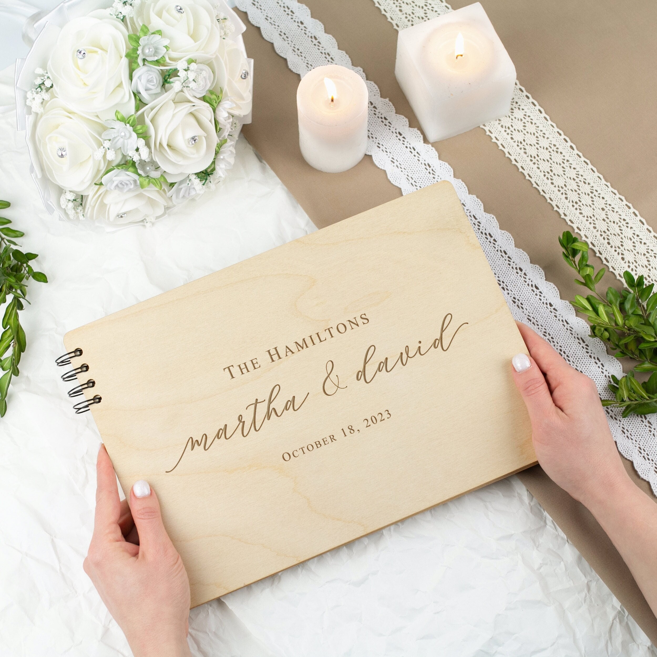 Libro degli ospiti matrimonio personalizzato inciso personalizzato  matrimonio in
