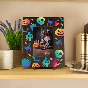 Funny Halloween Photo Frame Printable Frame Kids Room Decor 4x6 Picture Frame Home Decor Wood ...