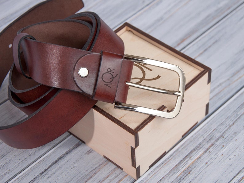 Father Day Gifts for Dad Birthday Gifts Husband Christmas Gift Dad Gifts Personalized Belt Mens Leather Belt Brown Leather Belt Mens Belt image 2