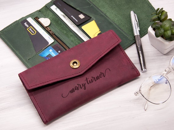 Great Mother/'s Day Gift Custom Photo Leather Wallet For Women