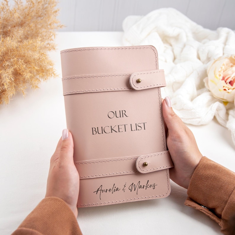 Bucket List Book Personalized Adventure Book for Couple, Wedding