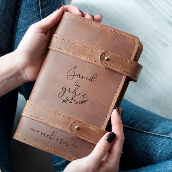Prayer Journal Personalized Leather Journal Christian Journal Women Gift Ideas Leather Notebook Bible Study Journal Custom Journal Notebook