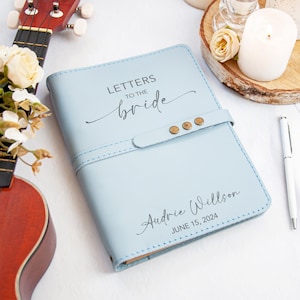 Cartas para a noiva Livro personalizado para chá de panela, livro de conselhos para a futura noiva, algo azul para a noiva, ideias para presentes para festa de casamento