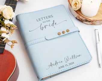 Letters to the Bride Personalized Bridal Shower Book, Advice Book for Bride to Be, Something Blue for the Bride, Bridal Party Gifts Ideas