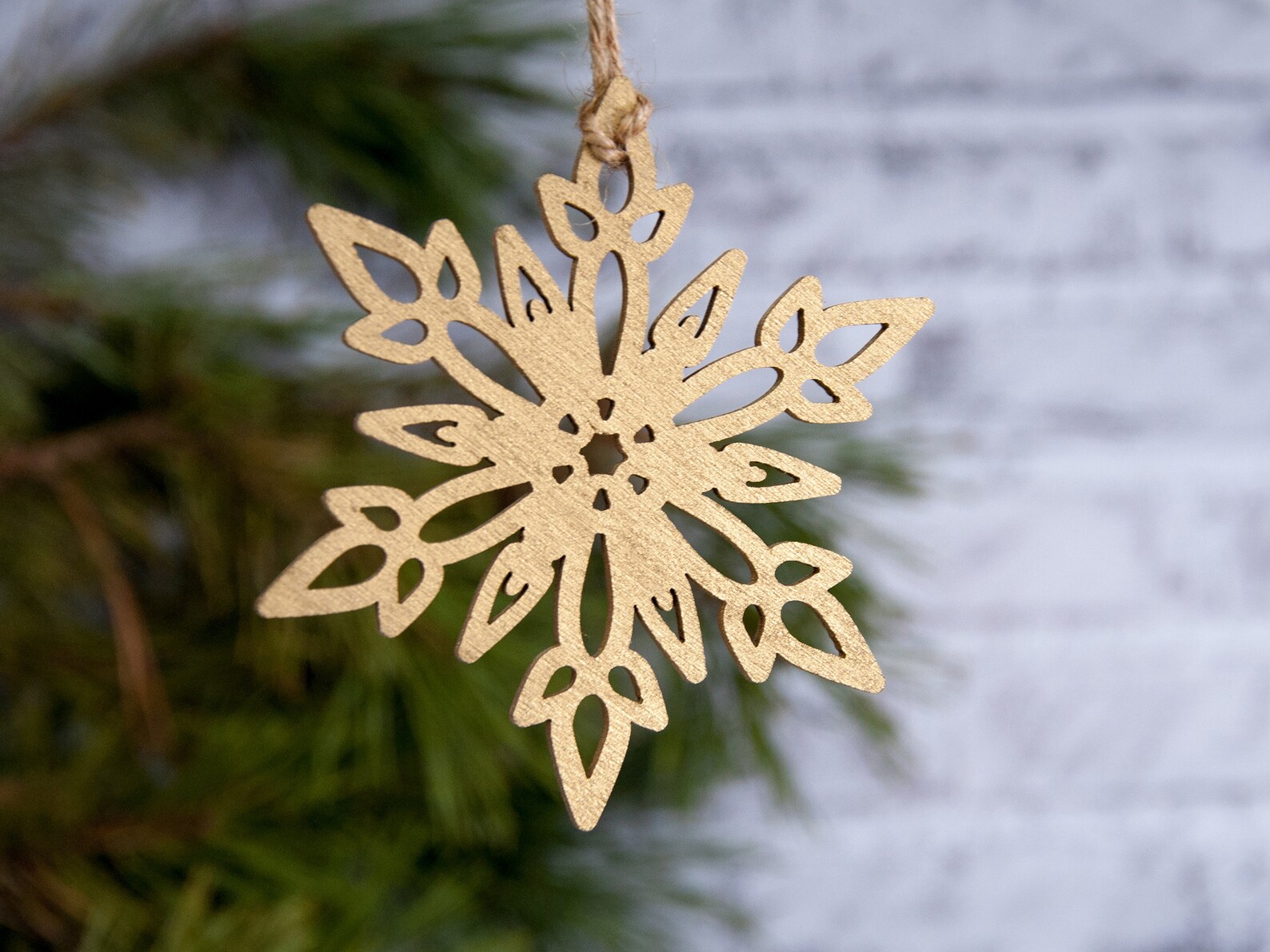 Wooden Snowflake Ornaments Wood Christmas Decorations Etsy