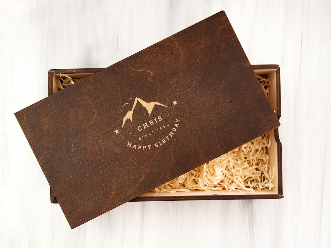 Birthday Box for Him Personalized Gift Box Mens Birthday Gift Etsy