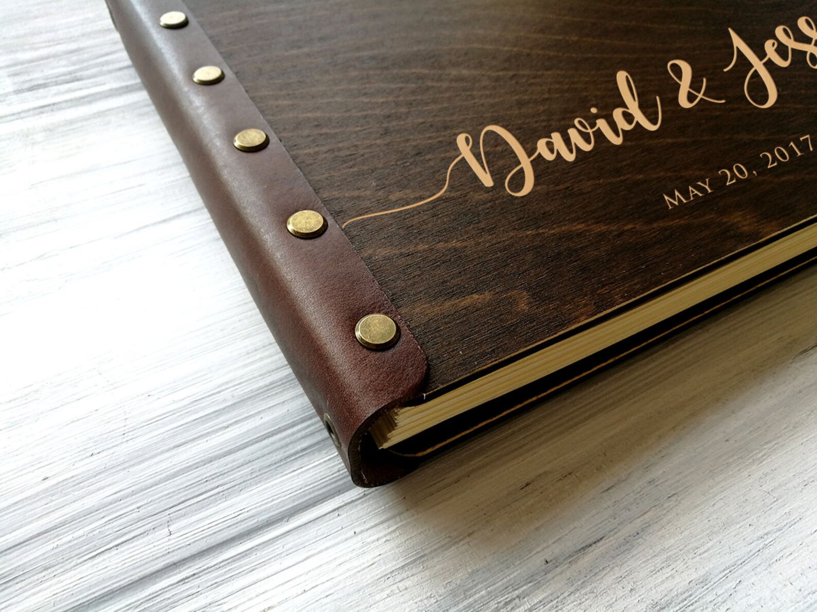 Wedding Photo Album Wood Photo Album Personalized Photo Album Etsy