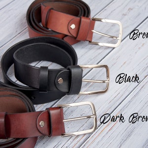 Father Day Gifts for Dad Birthday Gifts Husband Christmas Gift Dad Gifts Personalized Belt Mens Leather Belt Brown Leather Belt Mens Belt image 6