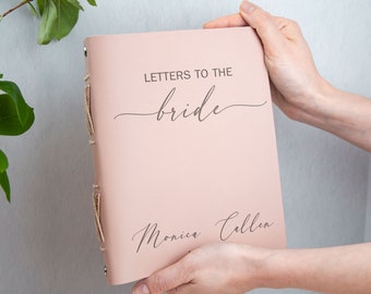 Cartas para a noiva, livro de visitas para chá de panela, livro de conselhos para noivas, diário de couro personalizado para festa de casamento, lembranças para noivas
