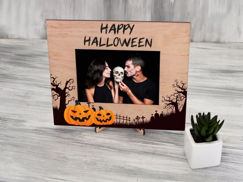 Personalized Picture Frame Happy Halloween Photo Frame 4x6 Etsy