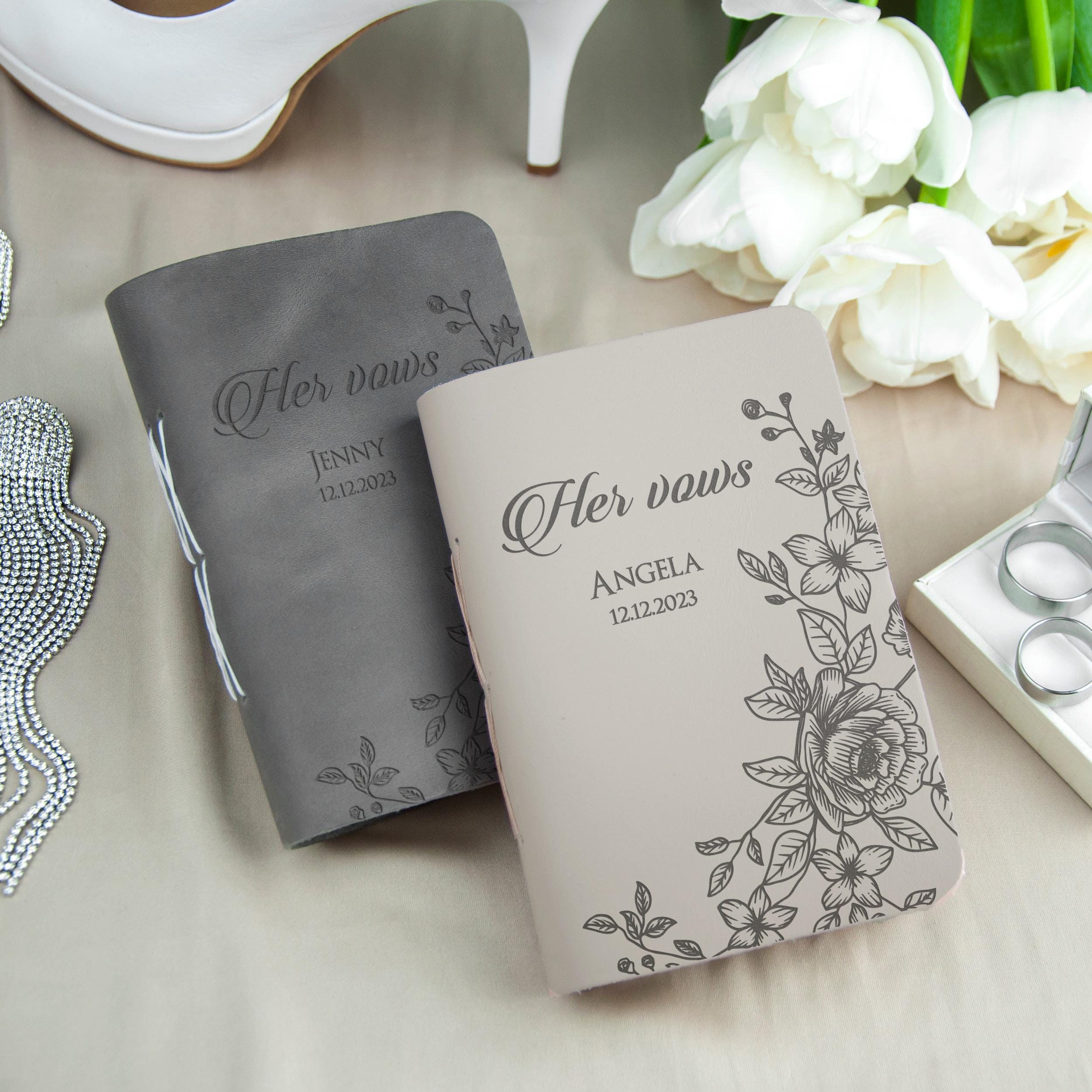 Personalized Vow Books Set of 2 for Lesbian Wedding - Hers Promise Personalized Vow Books Set of 2 for Lesbian Wedding - Hers Promise