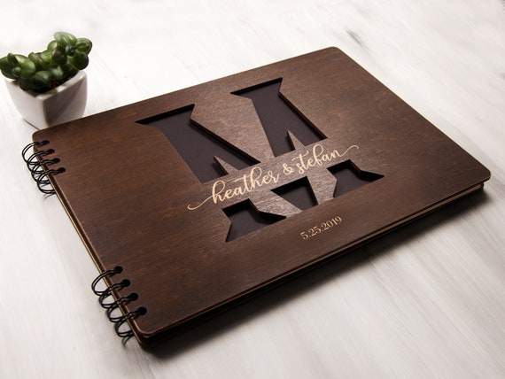 Personalizado De Madera del Libro de Visitas Boda-libro de visitas alternativa Regalo Para Pareja Personalizado De Madera del Libro de Visitas Boda-libro de visitas alternativa Regalo Para Pareja