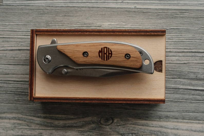 Engraved Pocket Knife Groomsmen Gift Custom Knives With Box Etsy