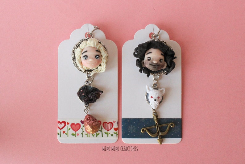 Daenerys Targaryen Drogon Jon Snow Ghost Keychain Etsy