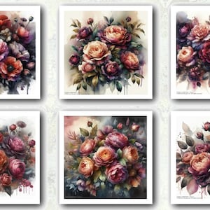 NIEUWE COLLECTIE Floral Symphony, 6 rijstpapier, 5,8 x 5,8 inch, Zuri Designs-decoupagepapier, scrapbooking, decoupage, meubelkunst, kunst aan de muur