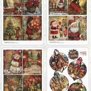 NEW ARRIVAL Christmas Story, 4 rice papers, A4 size, Zuri Designs decoupage paper, scrapbooking, decoupage, furniture art, wall art