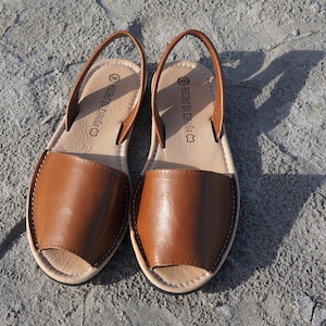 Handmade leather sandals for women/ Menorquinas-Avarcas sandals made with spanish leather / Mediterranean style sandals / Handmade in Spain image 1