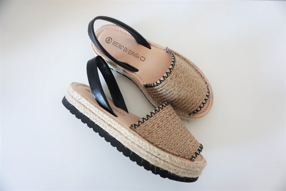 Platform jute shop sandals