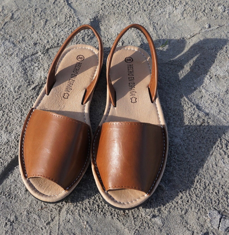 Handmade leather sandals for women/ Menorquinas-Avarcas sandals made with spanish leather / Mediterranean style sandals / Handmade in Spain image 1