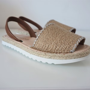 Handmade Jute Avarcas Sandals: Spanish Leather Flatform Espadrilles