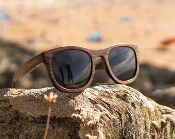 dewerstone Cirros Brown Bamboo Sunglasses - Polarized