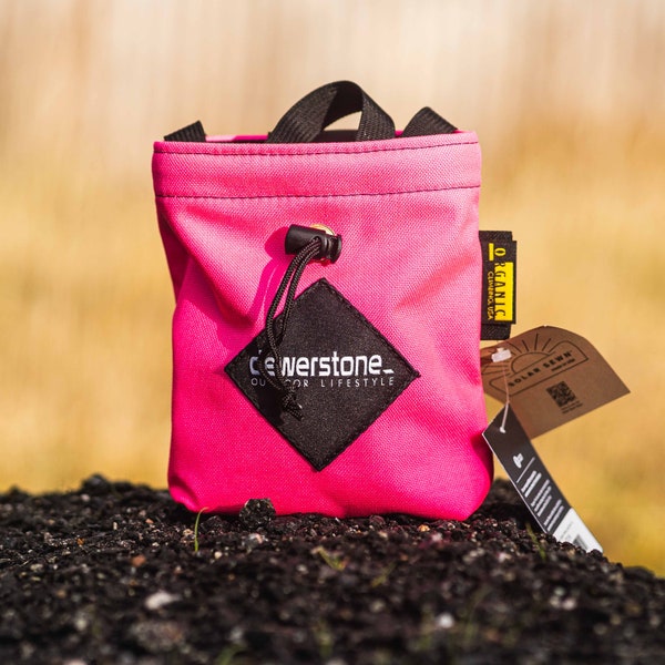 dewerstone x Organic Climbing Large Block Chalk Bag - Hot Pink