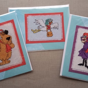 Dastardly und Muttley in ihren Flugmaschinen - Fertige Kreuzstichkarten