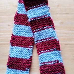 Bear Scarves - Stripe Blue and Burgandy