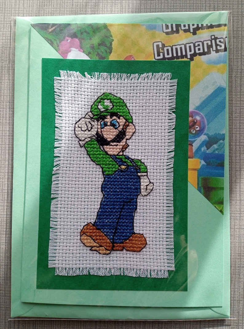 Mario Design Card Mario Bros Cards - Etsy