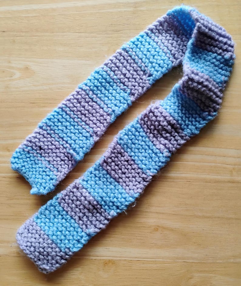 Bear Scarves - Stripe Parma Violet & Cloud