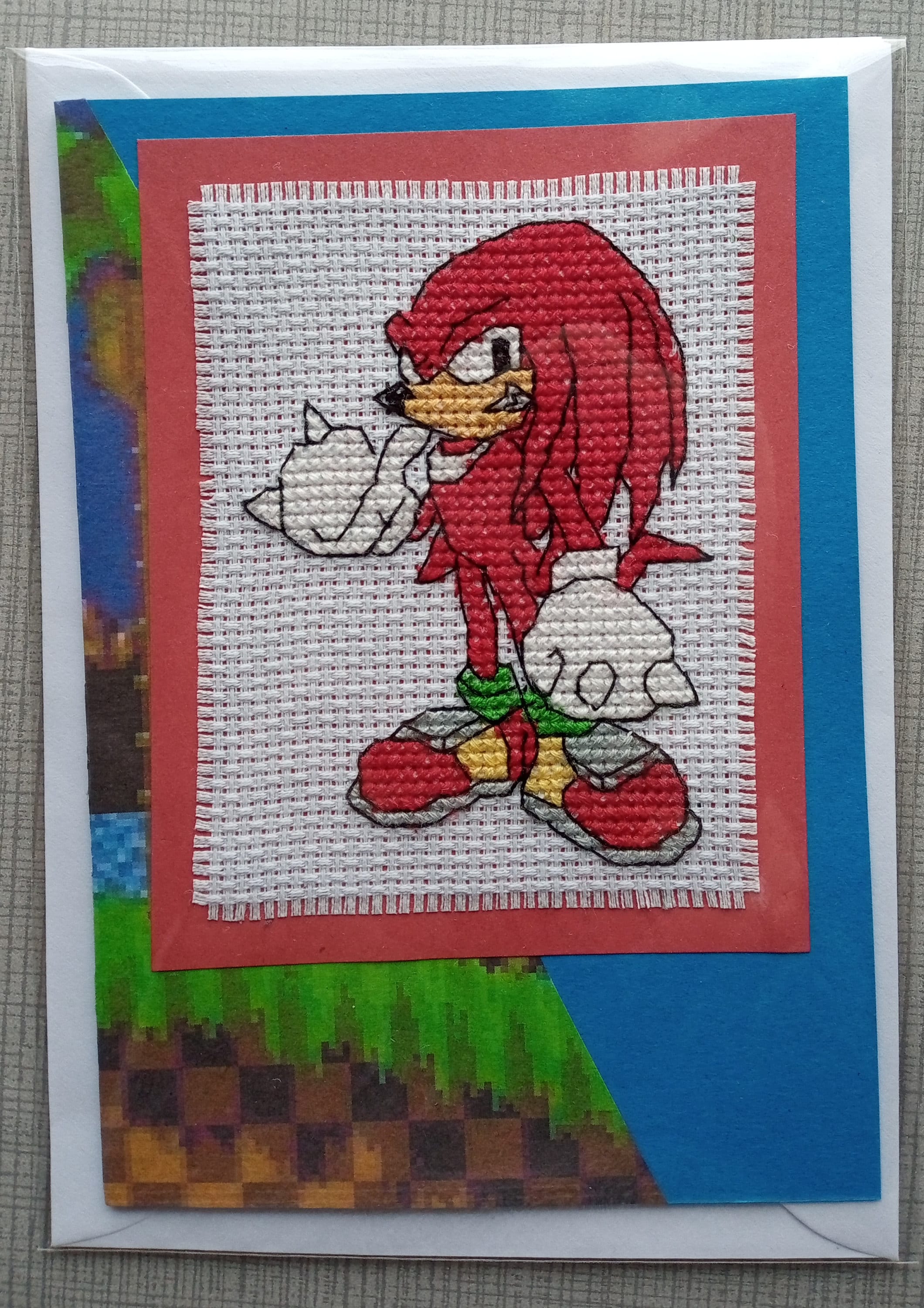 Conjunto Infantil Fantasia Knuckles Vermelha Amigo do Sonic