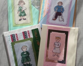 Get Well - Completed Cross Stitched Cards
