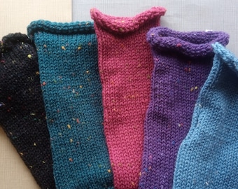 DK Tweed Fingerless Wrist Warmers/ Gloves