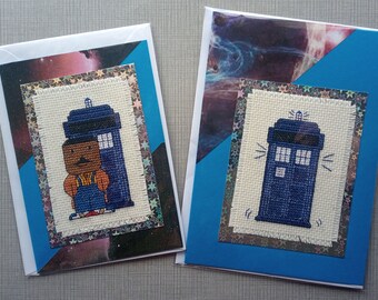 15th Doctor Who - Ncuti Gatwa - Completed Cross Stitch Cards