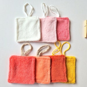 Toallitas de esponja de bambú lavables, de doble cara, cordón de algodón, individualmente o por lotes, cero residuos, reutilizables, desmaquillantes 10 x 10 cm