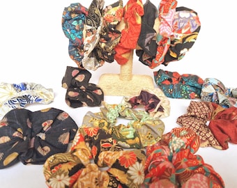 Elastici per capelli realizzati con tessuti tradizionali giapponesi, cotone, elastici per capelli. Elastici per capelli