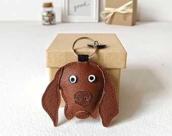 Bellissimo portachiavi Vizsla, fascino borsa Vizsla ungherese, regalo per l&#39;amante Vizsla, portachiavi per cani fatto a mano, portachiavi per cani in finta pelle