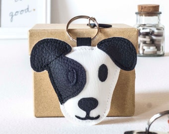 Bellissimo portachiavi Jack Russel, ciondolo per borsa Jack Russel, regalo per gli amanti dei Jack Russel, portachiavi fatto a mano con cane, portachiavi in similpelle con cane