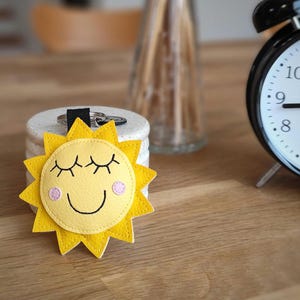 Lovely Sun Keychain, Sun Keychain, Sun Bag Charm, Faux Leather Sun Keychain, Handmade Sun Keychain