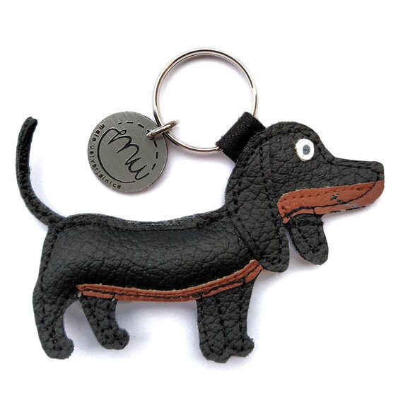 Porte-clés Charms Teckel Gris – Breloque Pour Sac – Terres & Beauté