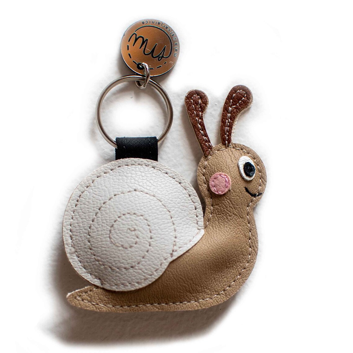 Cute Snail Keychain Snail Bag Charm Faux Leather Animal Etsy