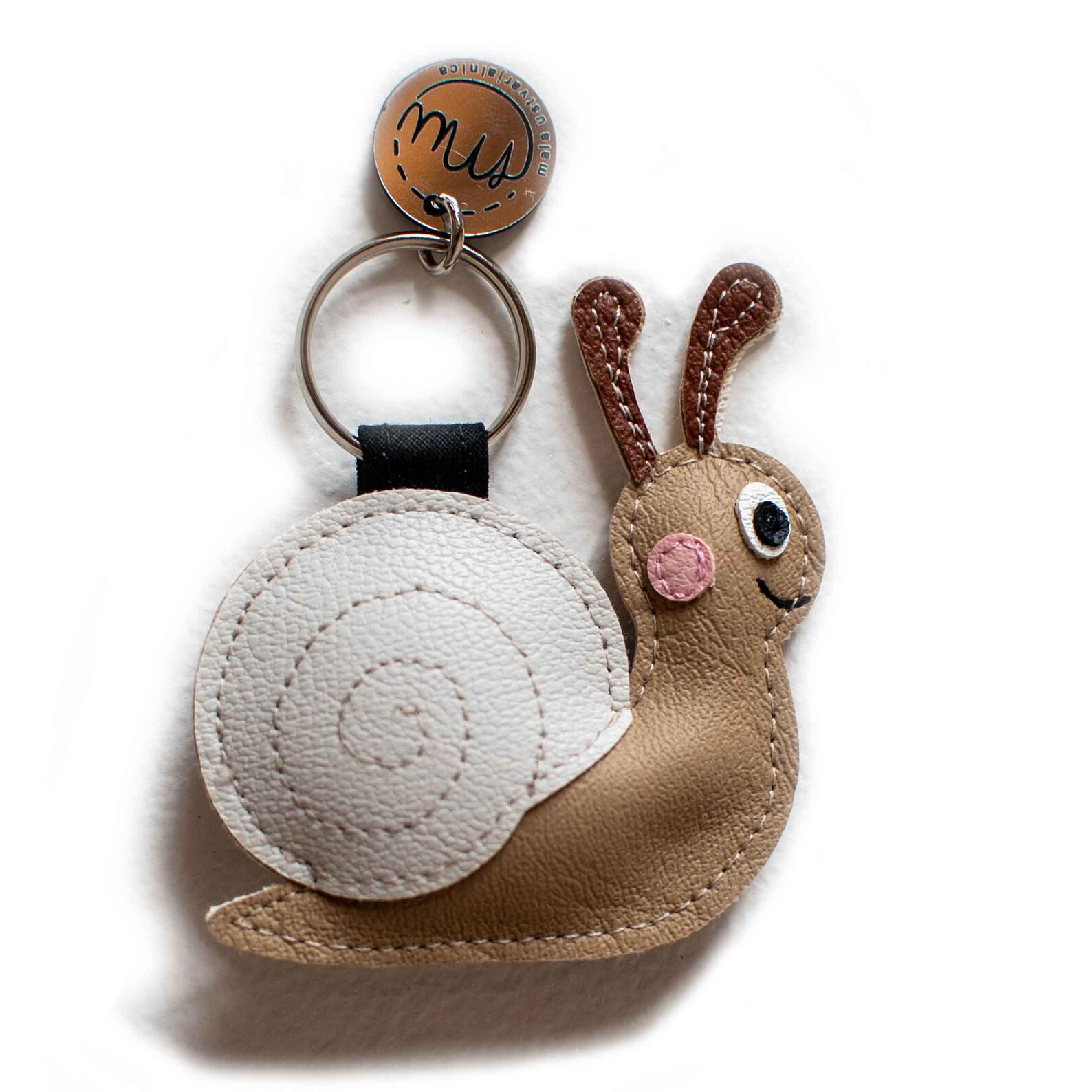 Cute Snail Keychain Snail Bag Charm Faux Leather Animal Etsy